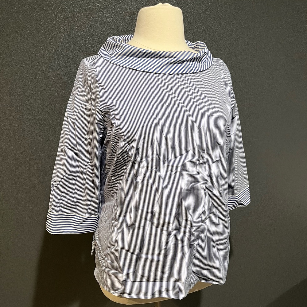 Blue and white striped top, Talbots XL petite